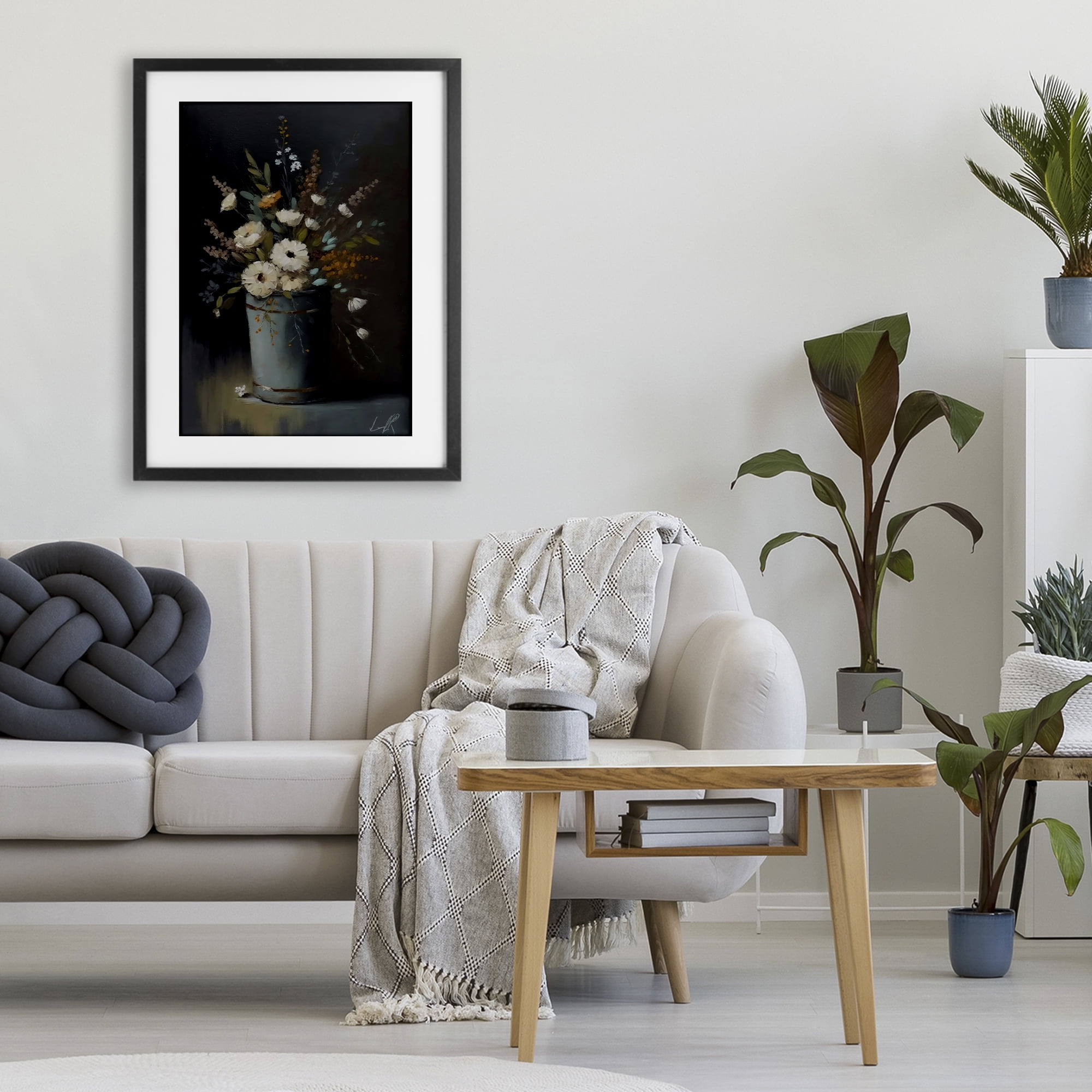 Stupell Industries Rustic Floral Bouquet Bucket Black Framed Print Under Glass, design by Creative Studio