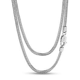925 Sterling Silver Necklace Italian 2MM Chopin Chain Minimalist