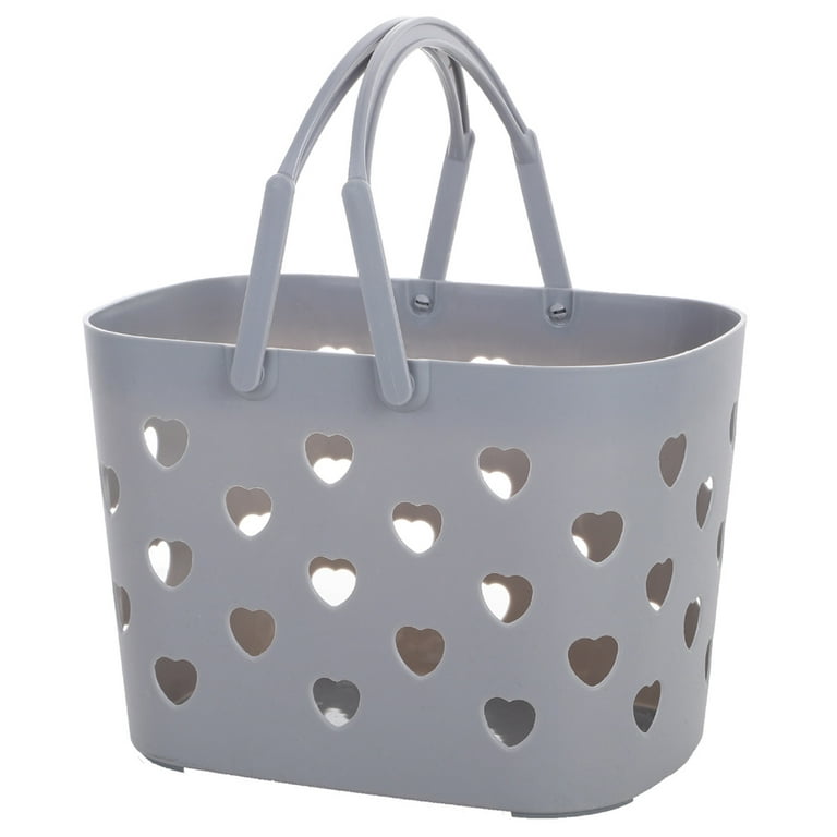 Portable Shower Caddy Tote Heart Shaped Hollow Plastic Storage Basket With  Handle Box Organizer Bin For Bathroom Accessories - AliExpress