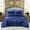 Navy Blue, variant on JML 6 Piece Silky Satin Bed in a Bag Comforter Set with Sheets,Twin, Dark Grey