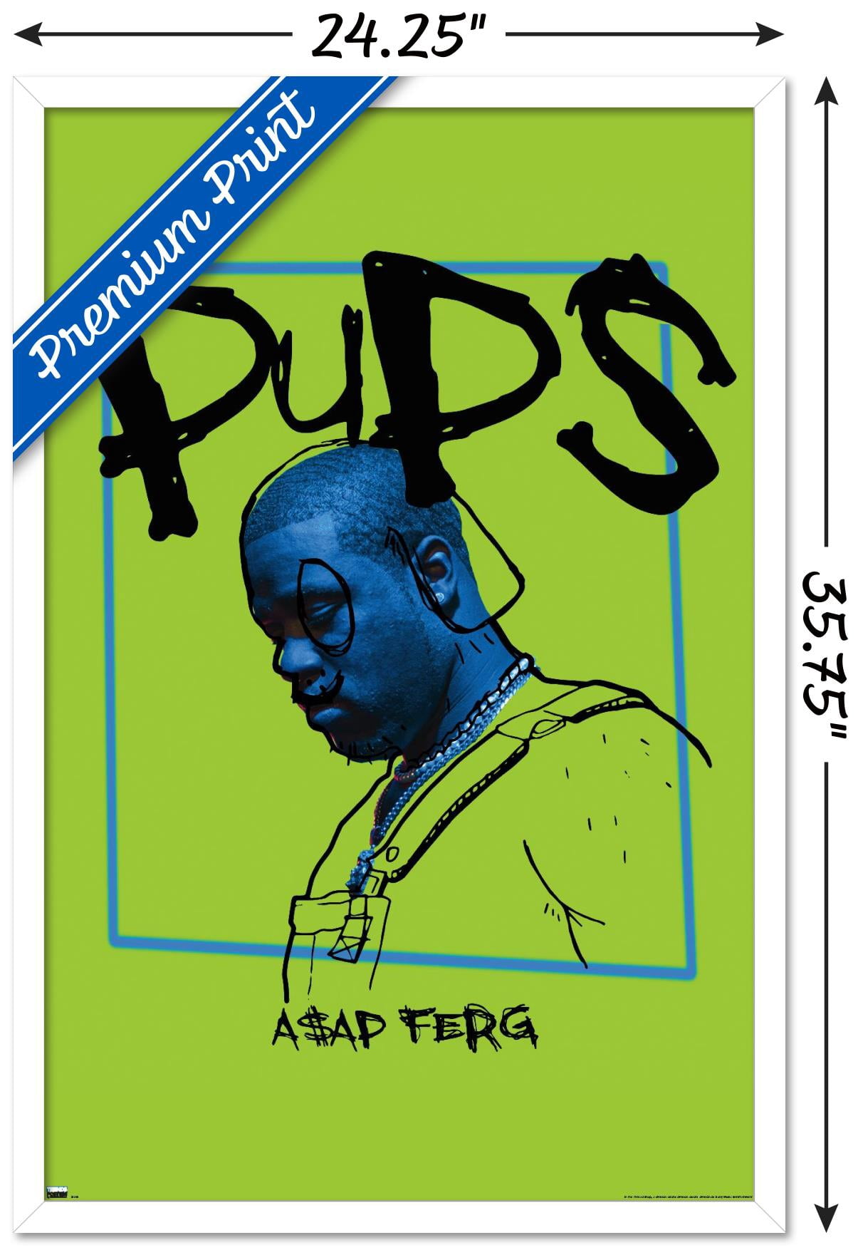 A$AP Ferg - Pups Wall Poster, 22.375" x 34", Framed