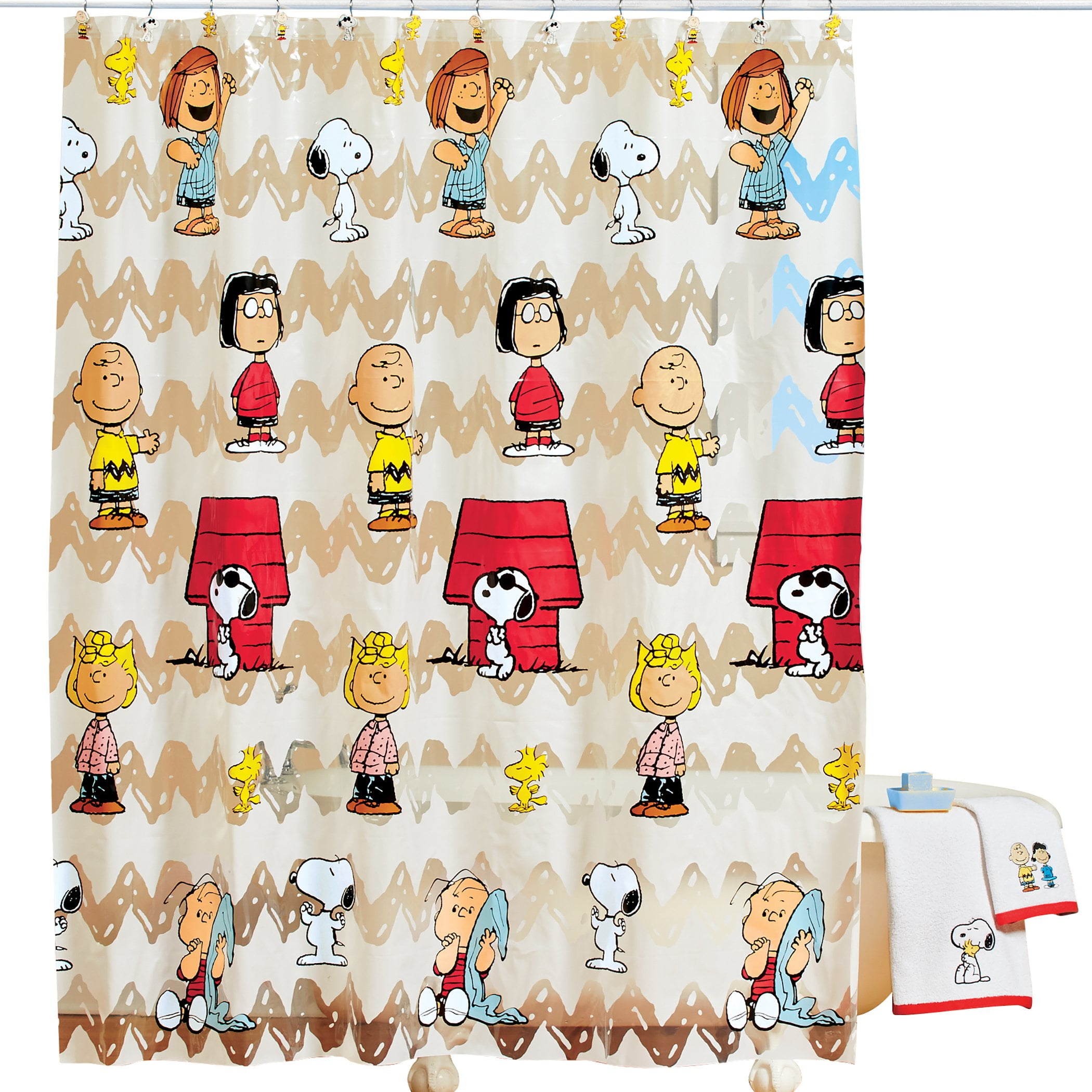 15 Peanuts thanksgiving shower curtain