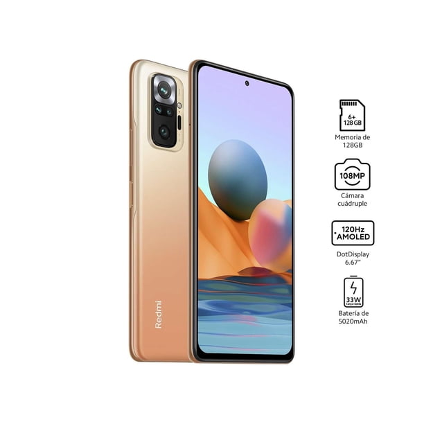 Smartphone XIAOMI Redmi Note 10 Pro Bronce 128GB RAM 6Gb Desbloqueado
