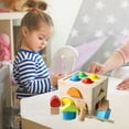 thumbnail image 4 of Jeu de Mathématiques en Forme de Bois, Blocs de Construction, Mini Maison en Bois, Blocs de Tri de Formes, Jouets Éducatifs pour Cadeau d'Anniversaire d'Enfants, 4 of 7