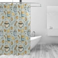 thumbnail image 2 of FREEAMG Shower Curtains Coffee Cookies Curtain，Waterproof Fabric Decor Shower Curtains for Bathroom Set with 12 Hooks, 66"x 72", 2 of 6