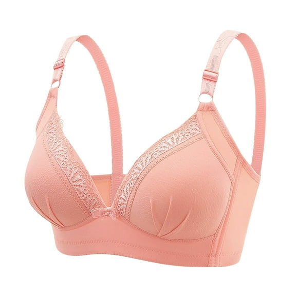 BLVB Bralettes for Women with Soft Support Wireless Comfort Everyday Sleep Bra Full Coverage Lift up Bra Red