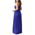 thumbnail image 5 of Aiyino Women's Sleeveless/Long Sleeve Plain Maxi Dresses Casual Long Dresses with Pockets, 5 of 7