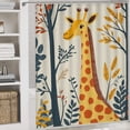 thumbnail image 5 of Forest Giraffe (7) Shower Curtain Waterproof Bathroom Curtain Set with Hooks Home Decor Bathroom Curtains 4pcs, 5 of 8