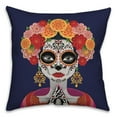 thumbnail image 2 of Creative Products Lady Dia De Los Muertos 18x18 Spun Poly Pillow, 2 of 3