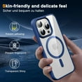 thumbnail image 6 of Clear Magnetic for iPhone 11 Pro Max Case, Compatible with MagSafe, [Not Yellowing] [Military Grade Protection] Slim Transparent Silicone Anti-Scratch Shockproof Phone Case for 11 Pro Max, Navy Blue, 6 of 12
