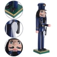 thumbnail image 2 of ColoMX Decoraciones de cascanueces de policía de soldado navideño de madera, figura de Cascanueces navideña, decoración de estante navideño, centros de mesa de Navidad, decoración de 36cm, 2 of 7