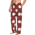 thumbnail image 6 of Sigee Maroon And White Polka Dot print Men's Pajama Pants Lounge Sleep Bottoms with Elastic Waistband and Pockets-X-Large, 6 of 6