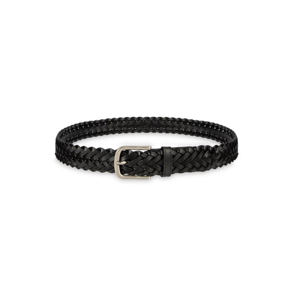 George Men's Fully Adjustable Leather Braid Belt