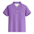 thumbnail image 1 of Hiiyo Little Boys Pocket Polo Shirt Solid Color Short Sleeve T-Shirt Summer Casual Tshirt, 1 of 3