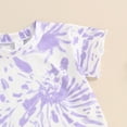 thumbnail image 4 of SHTXOZHI Toddler Baby Girl Clothes Summer Fall Outfit Tie-Dye Short Sleeve T-Shirt & Flare Pants Set, 4 of 7