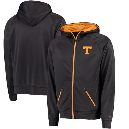 Tennessee Volunteers Crew Sweatshirt - Tennessee Volunteers Colosseum Sleet Embossed Full-Zip Hoodie - Charcoal