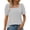 White, variant on Tops for Women Puff Sleeve Square Neck T Shirts Casual Summer Short Sleeve Tee Black XL