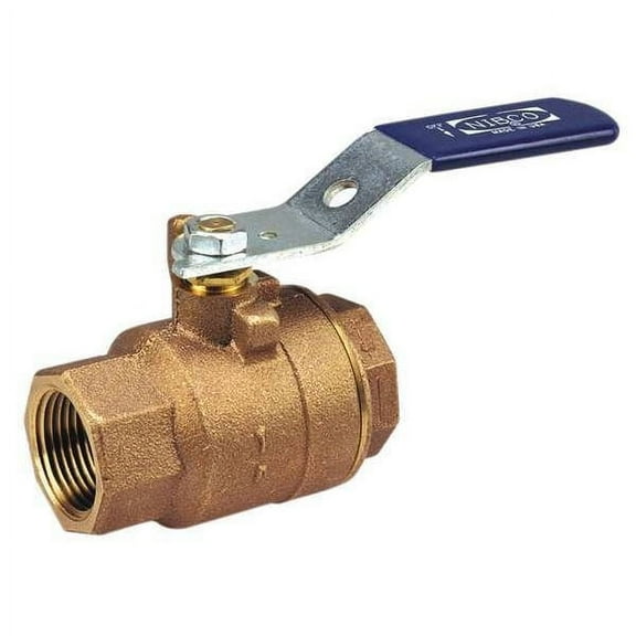 Nibco 1/2" FNPT Bronze Ball Valve Inline T58570NS 1/2