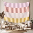 thumbnail image 2 of Colorful Stripe Large Tapestry for Bedroom Wall Hanging Tapestry,Modern Pink Red Yellow Vertical Striped Ceiling Backdrop Tapestries Poster Blanket Wall Decor for Teens Room Living Room 86" x 104", 2 of 8