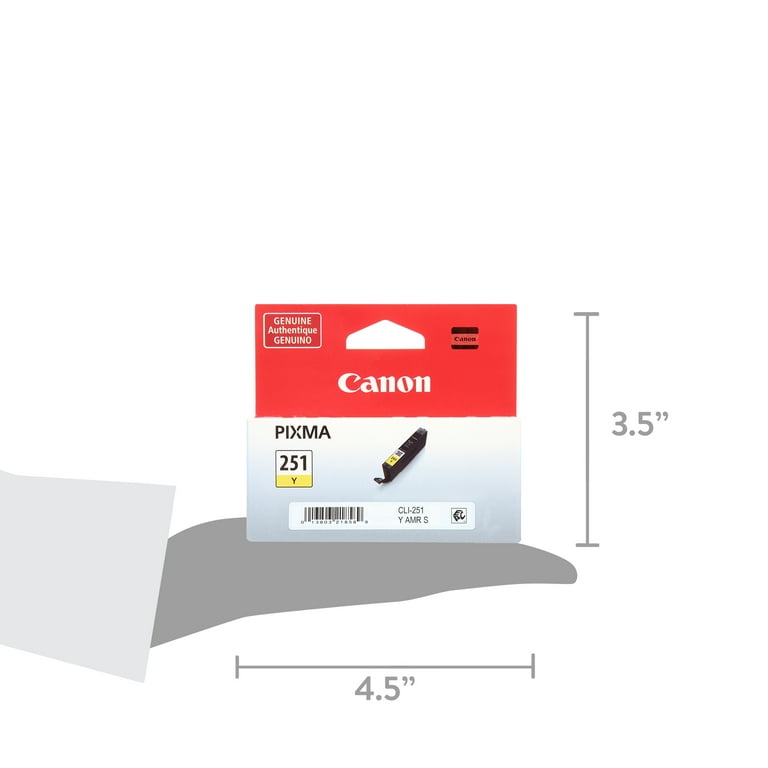 Canon CLI-251 Yellow Ink Tank, Photo Printing, Compatible with