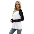 thumbnail image 4 of WIHOLL Long Sleeve Shirts for Women Color Block Raglan Tops Casual Crewneck Basic Tees Fall Clothes 2026 Fashion, 4 of 8