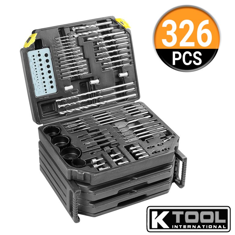 K Tool International KTI-10330 Master Drill Bit Set - 326 Piece