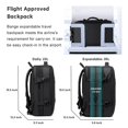 thumbnail image 4 of Mochila de viaje BANGE Carry On de 35 litros para portátil de 17,3" negra, 4 of 7