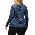 thumbnail image 3 of MODA NOVA Juniors Plus SIze Crew Neck Long Sleeves Fashion Velvet Top, 3 of 4