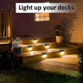 thumbnail image 4 of Luces solares para cubierta, paquete de 16 para exteriores, luces solares para escalones, luces solares LED impermeables para escaleras, escalones, cercas, caminos, patios y camino, 4 of 5