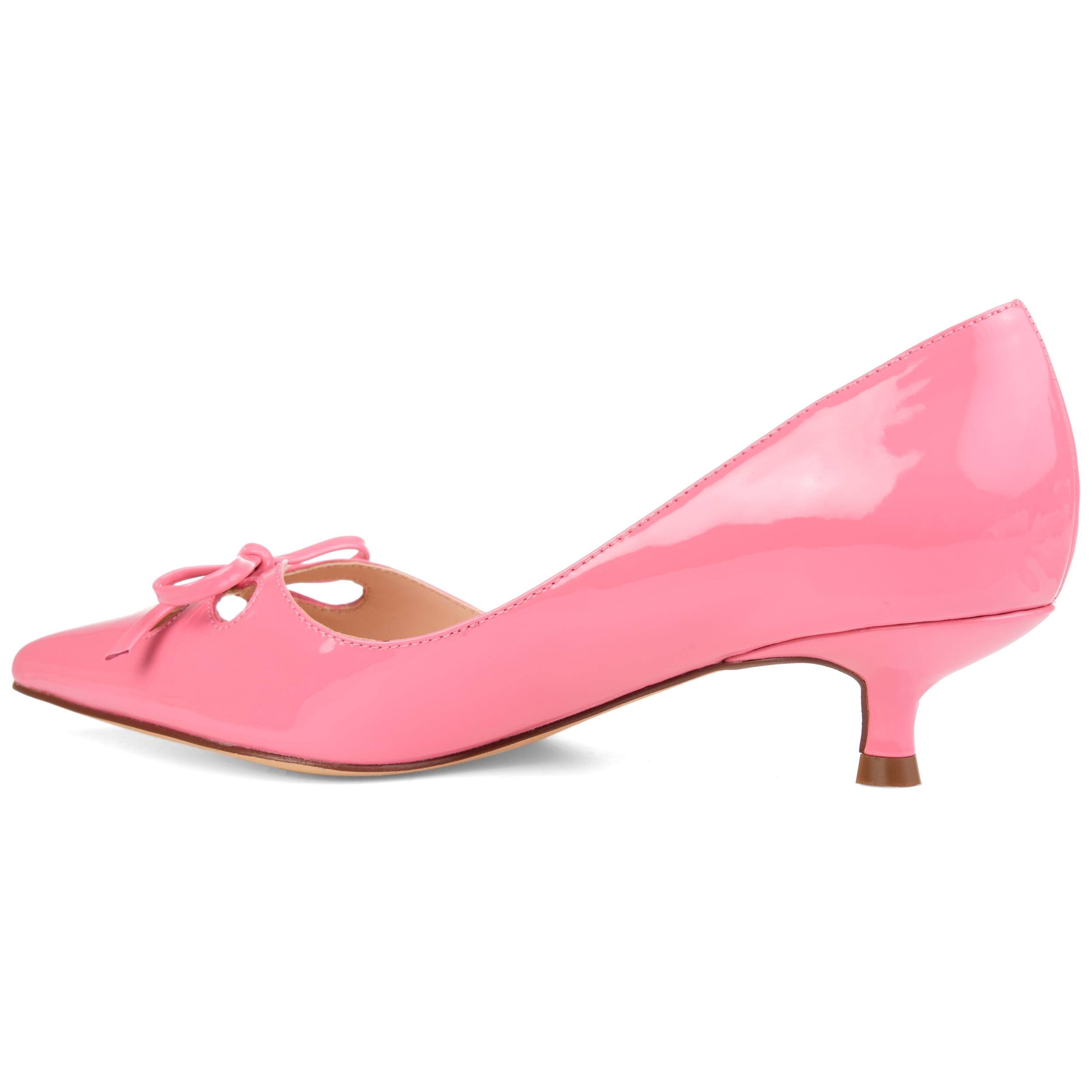 Journee Womens Lutana Pointed Toe Kitten Heel Pumps, Widths Available