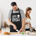 thumbnail image 6 of Amhlg Funny Grill Aprons for Men - I Only Smoke the Good Stuff - Men’s Funny Chef Cooking Grilling BBQ Aprons with 2 Pockets - Birthday Father’s Day Christmas Gifts for Dad, Husband, Boyfriend, Him, 6 of 6
