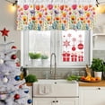 thumbnail image 5 of Orange Spring Floral Curtain Valances for Windows, Kitchen Valance Window Treatments Panel 2 Pack, Summer Flowers Botanical Farmhouse Rod Pocket Short Curtains for Bathroom Bedroom 60 x 18 Inch, 5 of 8