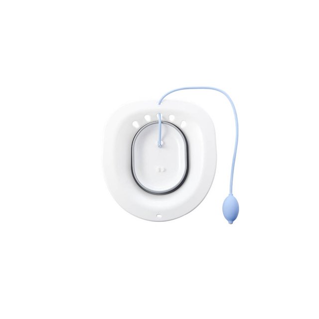 Ounissouiy Bañeras profesionales de bidé plegables, bañera de masaje para sentarse, bañera de descarga portátil, lavabo para el cuidado de las mujeres, Juegos de accesorios de baño Blanco Gris Ounissouiy HA068035-02