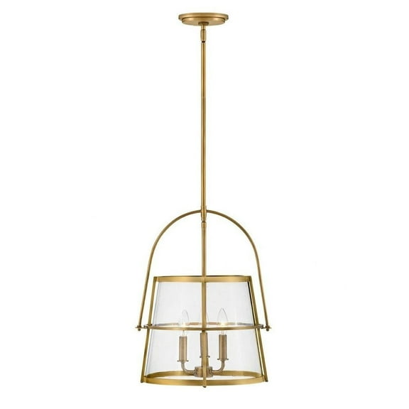 15W 3 Led Medium Pendant in Mid-Century Modern Style-19 inches Tall and 15 inches Wide-Heritage Brass Finish Bailey Street Home 81-Bel-4947970