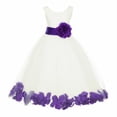 thumbnail image 3 of Ekidsbridal Satin Ivory Cadbury Tulle Rose Petal Flower Girl Dress Christmas Party Bridesmaid Holiday Wedding Pageant Birthday 302T 4, 3 of 3