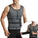 thumbnail image 4 of Corsé con control de barriga para hombre chaleco moldeador de cuerpo de neopreno con cremallera cinturón doble ajustable, 4 of 9