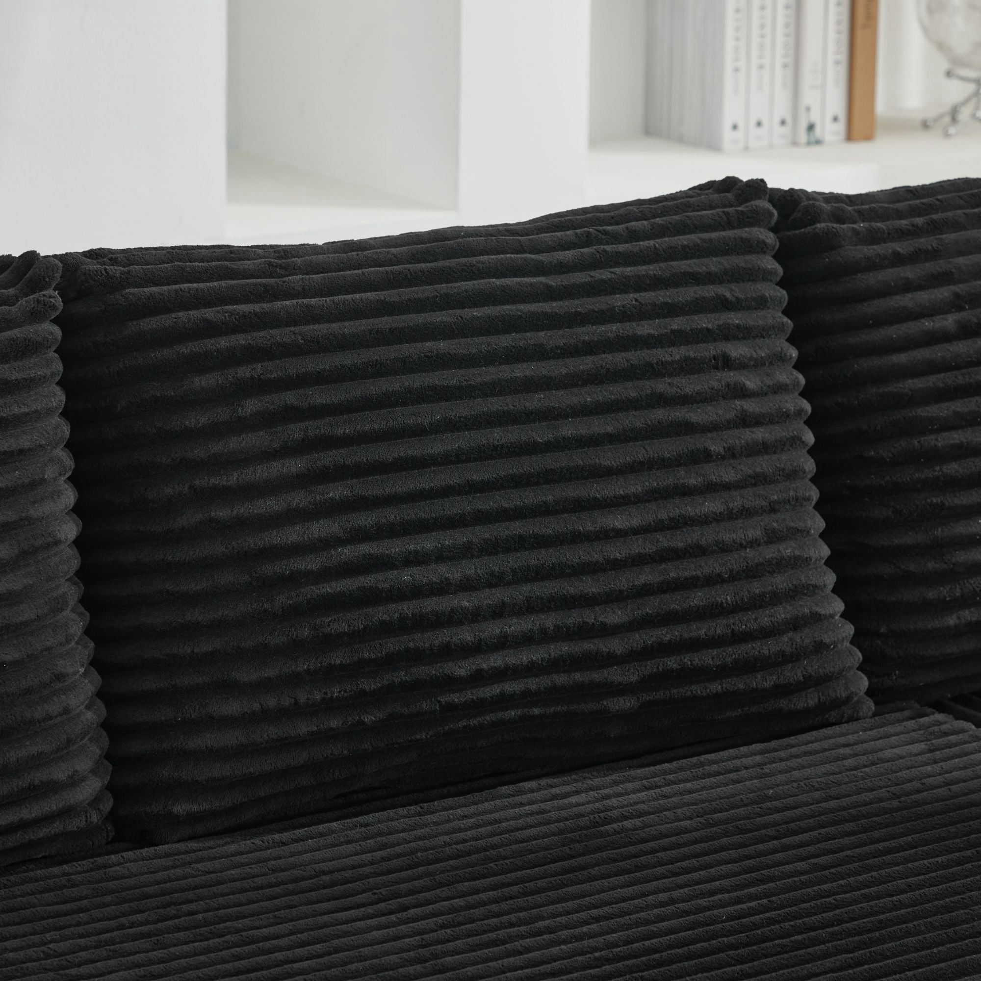 MAYEERTY Modular Sectional Single Seat - Black, Extends L/U-Shaped Sofa