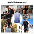 thumbnail image 4 of Bingfone Glittering Blue Purple Pattern Men's Tank Tops Workout Sleeveless Tee Shirts Running Beach Tanks for Men-3X-Large, 4 of 4