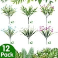 thumbnail image 2 of 10 Bundles Artificial Flowers Outdoor, UV Resistant Faux Artificial Plants Shrubs Plastic Flower Bulk for Hanging Planter Porch Window Home Wedding Fall Summer Decor (Orange), 2 of 5