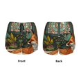 thumbnail image 3 of Gukieu Fox Bathtub Floral Art Print Women's Sports Shorts with Drawstring Elastic Waistband for Running, Yoga, Fitness-X-Large, 3 of 7