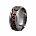 thumbnail image 2 of de hombre con incrustaciones de concha s de material acero inoxidable pulido con borde plano inclinado pulido de 8 mm para bodas US7- Yinane Anillo de boda para hombre, 2 of 5