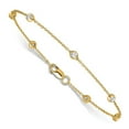 thumbnail image 4 of Auriga 14K Yellow Gold 1/2ct Lab Grown Diamond Rolo Station Bracelet 8inch for Women, 4 of 6