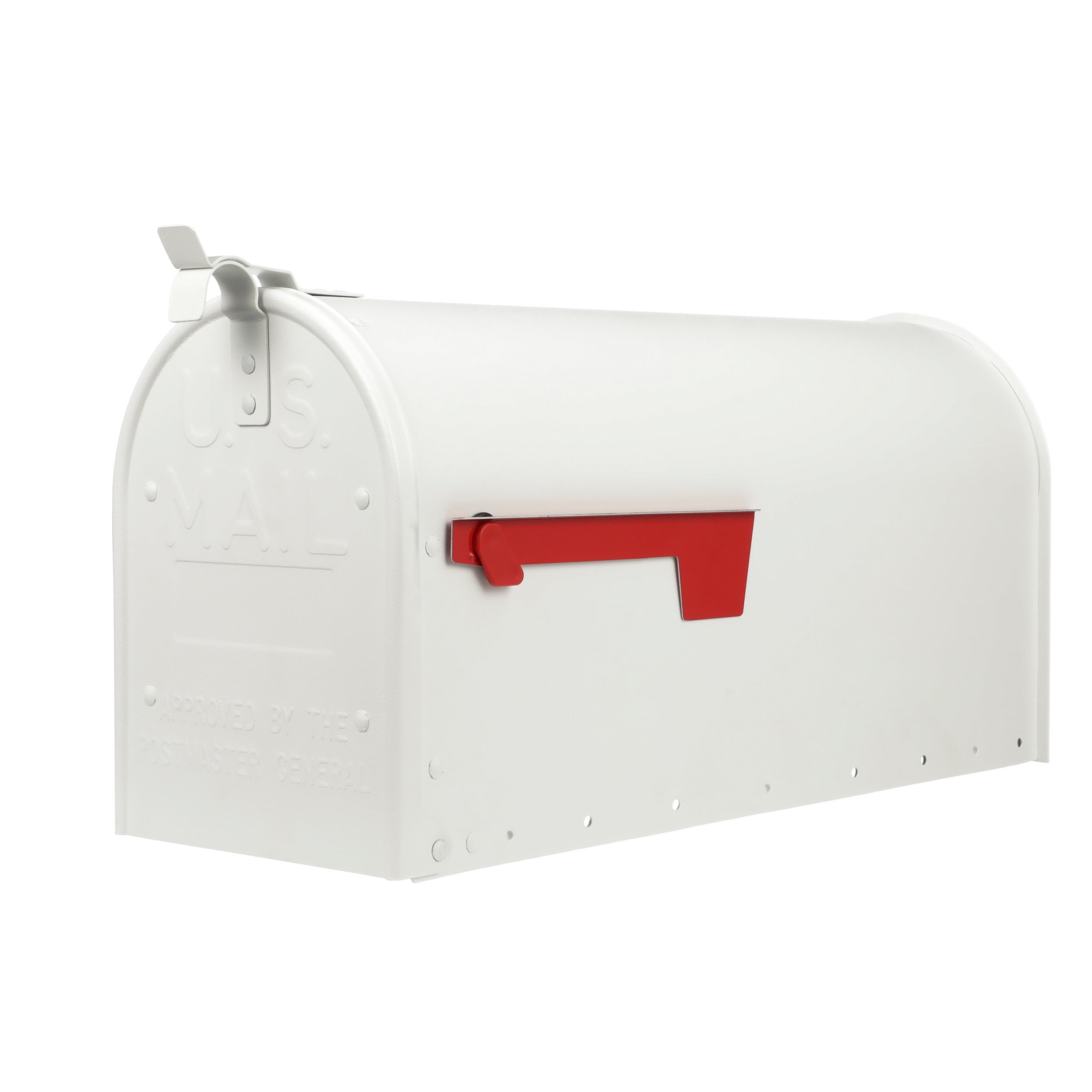 Gibraltar Admiral Large Aluminum Post Mount Mailbox, White