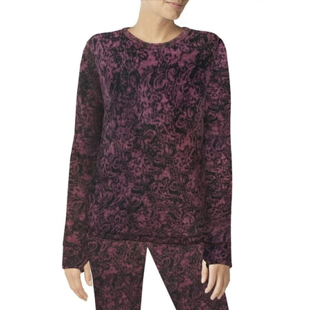 Polyester Thermal Shirt ClimateRight by Cuddl Duds Women's and Women's Plus Stretch Fleece Warm Long Underwear Top ()