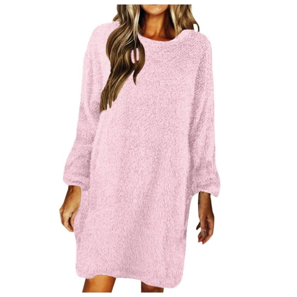Pink plush hotsell sweater