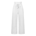 thumbnail image 4 of Pantalones Palazzo de Pierna para Mujer, con Cinturón, Cintura Alta, Informales, Holgados, Largos y con Bolsillos. L, 4 of 10