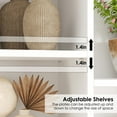thumbnail image 6 of Homfa 2 Pieces White Bookshelves, 71’’ Tall Three Row Bookshelf with Adjustable Shelves, 21-Cubes CD Display Storage Organizer Shelf for Living Room Home Office, 6 of 7