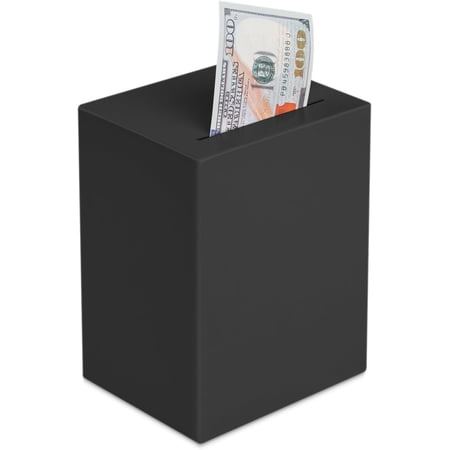 Must Break to Open Disposable Money Bank, Forced Savings Box with Sturdy Design, @ Cash Saving Container for Adults, # Black, Unbreakable Piggy Bank for Adults !