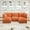 Orange, variant on Deep Seat Sleeper Sofa Chair, Modern Sofa Armchair with Back Cushion and Pillows, Chenille Comfy Single Sofa with Slip-cover and Ottoman, Upholstered Cozy Couch for Living Room, Apartment, Green