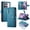 Blue, variant on GANGXUN flip leather case for Xiaomi Poco F6 Pro 5G- Long and short straps,wallet design